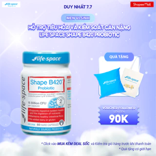 Men vi sinh hỗ trợ tiêu hóa và kiểm soát cân nặng Life Space Shape B420 Probiotic