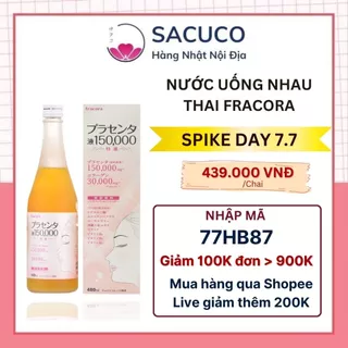 Nước Uống Collagen Fracora Placenta 480ml | Nước Uống Nhau Thai Heo Giảm Nhăn, Căng Bóng, Trắng Da