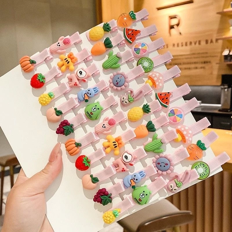 Kẹp tóc mái, Set kẹp tóc cho bé gái nhiều màu sắc họa tiết dễ thương