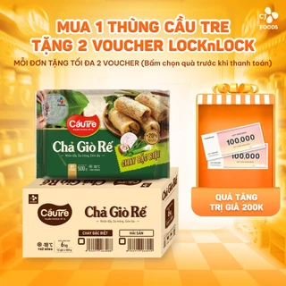 [Tặng voucher 200k Lock&Lock] Thùng 12 gói Chả giò rế Cầu Tre nhân Chay (500g x 12 gói)