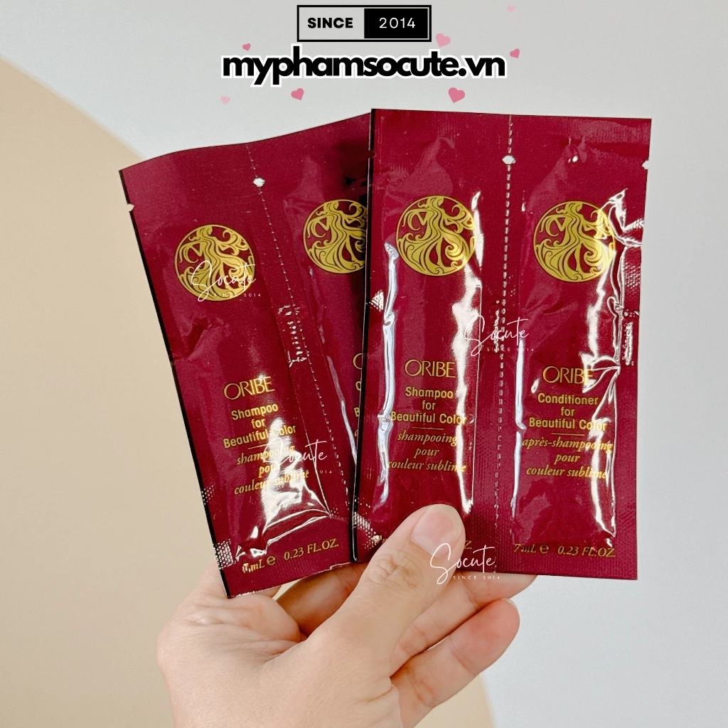 Sample Dầu Gội & Xả Cao Cấp Oribe Shampoo for Beautiful Color/ Oribe Signature Shampoo & Conditioner 7mlx2