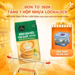 [Đơn 150k tặng Lock&Lock] Bánh rán Hàn Quốc Hotteok bibigo - nhân Phô mai Mozzarella (4 bánh to nhân đầy)