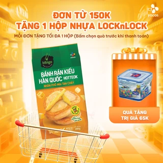 [Đơn 150k tặng Lock&Lock] Bánh rán Hàn Quốc Hotteok bibigo - nhân Phô mai tan chảy Cheese Mix (4 bánh to nhân đầy)