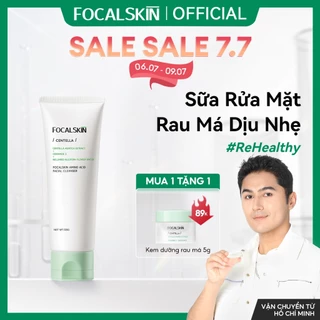 FOCALSKIN Sữa Rửa Mặt RAU MÁ 5X Ceramide 5X Độ pH Thấp Dưỡng Ẩm Dịu Nhẹ 120g