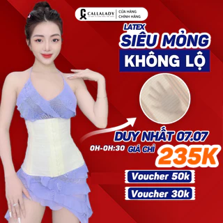 Đai nịt bụng CallaLady đai latex siết bụng định hình eo sau sinh chống cuộn vải đúc su dễ chịu co giãn thông thoáng