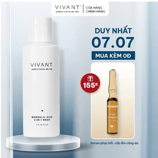 Sữa rửa mặt Vivant MANDELIC ACID 3-IN-1 WASH phục hồi và làm sạch sâu 115ML