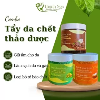 Tẩy da chết toàn thân nha đam cam mật ong làm sáng mịn da chiết xuất tự nhiên hũ 750g