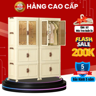 Tủ Quần Áo Gấp Gọn Trẻ Em Rộng 56cm, Tủ Nhựa Để Đồ, Nhựa PP Nguyên Sinh An Toàn Cho Sức Khoẻ