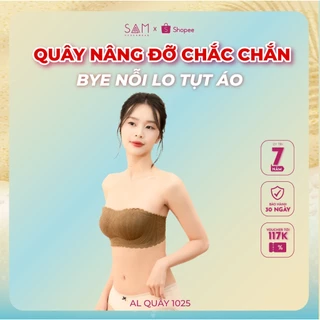 Áo lót quây SAM cao cấp ren không gọng đệm vừa 2cm tạo dáng bàn tay nâng đỡ chống trượt tốt quây 1025