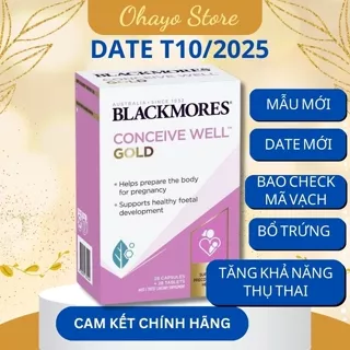 Viên uống  Blackmores Conceive Well Gold 56 viên bổ trứng, tăng khả năng thụ thai hàng nội địa Úc