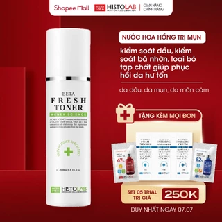 Nước hoa hồng HISTOLAB Beta Fresh Toner - Giúp loại bỏ mụn , điều tiết và kiểm soát bã nhờn 200ml