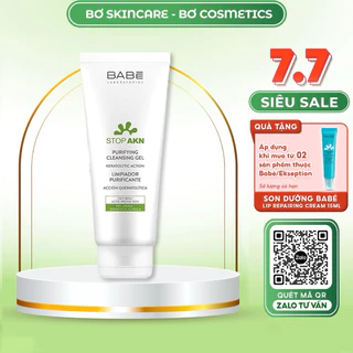 SỮA RỬA MẶT BABE STOP AKN PURIFYING CLEANSING GEL 200ml