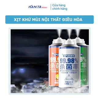 Chai Xịt Khử Mùi Nội Thất Khử Khuẩn Điều Hòa Ô Tô Xe Hơi 180ml - Hương thơm dịu mát - Kanta