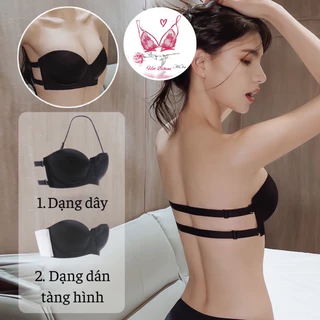 Áo Lót Nữ Quả Ngang Hở Lưng Nâng Ngực Có Gọng Chống Tụt Tạo Khe Cao Cấp Hot Bikini 966