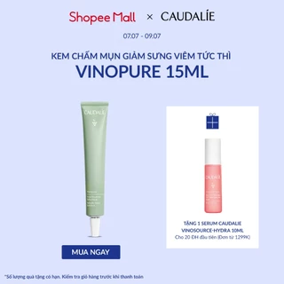 Kem chấm mụn Caudalie Vinopure Salicylic Spot Solution 15ml - Nhập khẩu độc quyền từ Pháp