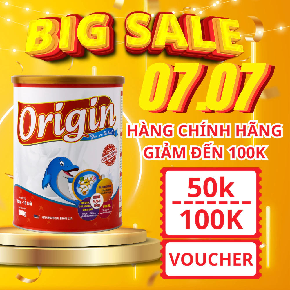 Origin 800g - Dinh dưỡng cho trẻ biếng ăn, còi xương 7 tháng - 10 tuổi [Hàng chính hãng Medibest]