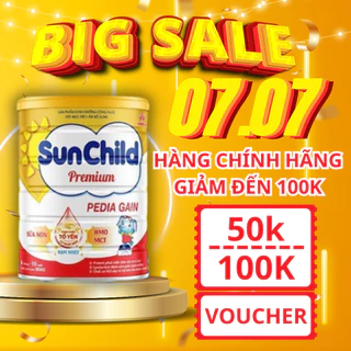 Sunchild Premium Pedia Gain 800G - Dinh dưỡng dành cho trẻ biếng ăn- Trẻ dưới 10 tuổi [Hàng chính hãng Medibest]