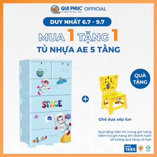 [Chính hãng Qui Phúc] Tủ nhựa 5 tầng AE, 100% nhựa PP và nhựa ABS chính phẩm, tiện nghi, chắc chắn