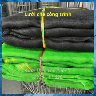 Lưới mùng che công trình xanh và đen (khổ rộng 4 mét)