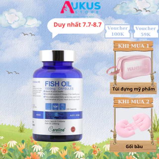 DHA Bầu Từ Cá Hồi Đại Dương Careline Fish Oil Bổ sung DHA tinh khiết từ cá hồi cho mẹ bầu lọ 100 viên