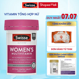 Bổ sung Vitamin tổng hợp cho nữ Swisse Ultivite Women's Multivitamin 100 viên của Úc