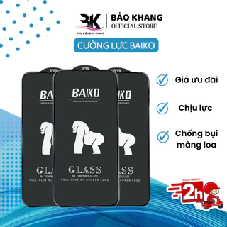 Kính cường lực iPhone BaiKo cao cấp chính hãng Dành Cho iphone 7/8/plus/x/xs/xr/11/12/13/14/15/pro/promax