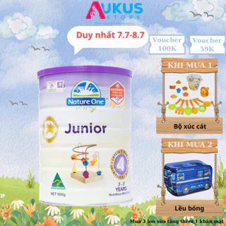 Sữa Công Thức Số 4 Nature One Dairy Junior 1,2,3,4 Cho Bé Từ 3-6 Tuổi Giúp Phát Triển Về Trí Não Và Thể Chất Lon 900g