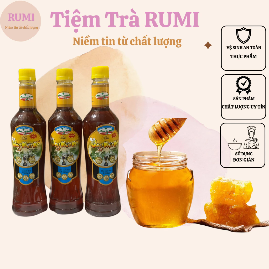 Mật Ong Việt chai 600ml .Tiệm trà rumi