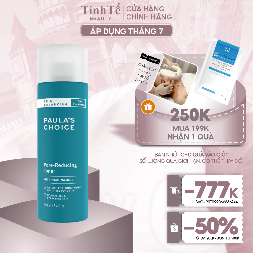 Toner nước hoa hồng dành cho da dầu Paula's Choice Skin Balancing 190ml mã 1350 (Tinh Tế Beauty)