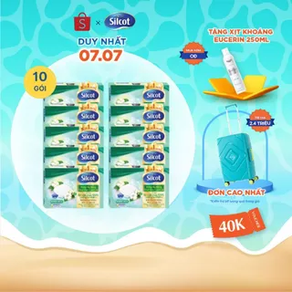 Bộ 10 hộp Bông trang điểm (bông tẩy trang) cao cấp Silcot Premium 66 miếng/hộp