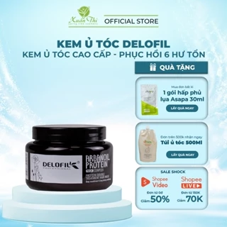 Kem dưỡng ủ tóc collagen Hấp tóc phục hồi tóc hư tổn Delofil Protein Hair Mask 500ml Mỹ phẩm Xuân Thì