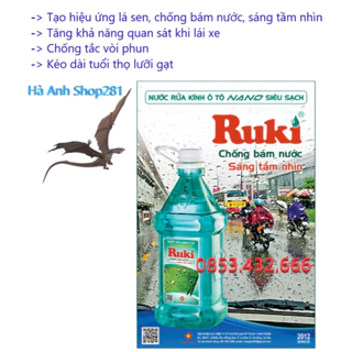 Nước rửa kính xe ô tô RUKI 2,5 lít