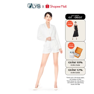 [Mã LYBO250 giảm 10% đơn 250K] Áo khoác vest croptop màu trắng năng động, trẻ trung LYB