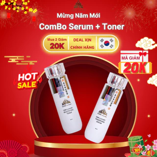 ComBo Serum(Ngày) + Toner(Nước Hoa hồng) GiMi Luxury Hàn Quốc phục hồi ,dưỡng da, làm sạch sâu