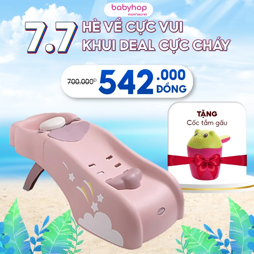 Ghế gội đầu gấp gọn cỡ đại cho bé thương hiệu Babyhop