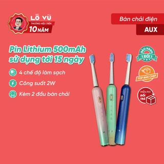 Bàn chải điện AUX, 4 chế độ rung đánh răng tự động với lông chải mềm mịn