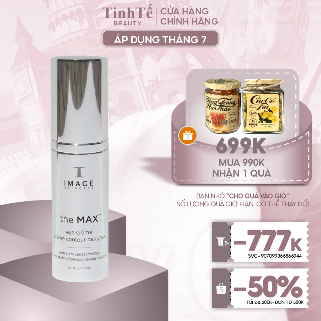 Kem chống nhăn, giảm bọng mắt Image Skincare The Max Stem Cell Eye Creme 15ml