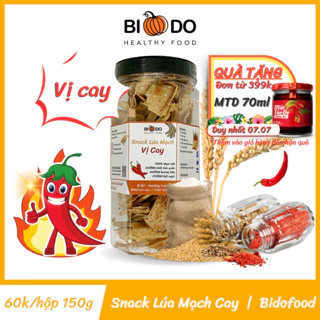 Snack Lúa Mạch Cay Xè - Bí Đỏ Food - Ăn vặt healthy, thuần thực vật, giảm cân