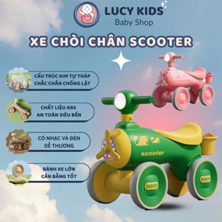 Xe chòi chân cho bé cao cấp 4 bánh LUCY, xe thăng bằng có đèn nhạc cho bé từ 1-3 tuổi đồ chơi vận động ngoài trời