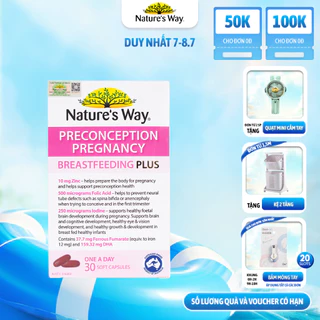 Vitamin Tổng Hợp Cho Bà Bầu Nature's Way PreConception Pregnancy Breastfeeding Plus – Hộp 30 Viên