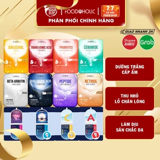 Mặt nạ giấy dưỡng ẩm, dưỡng trắng da Hàn Quốc Foodaholic Mask (Vitamin A,B,C,D,E,K, Tổ yến)