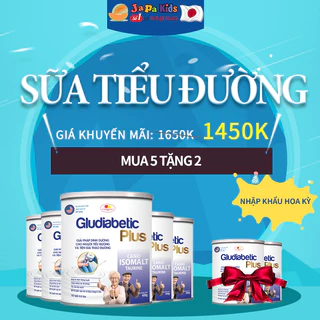 [Mua 5 TẶNG 2] - Sữa bột cho người Tiểu Đường Gludiabetic Plus Chính Hãng JAPA KIDS - 400g