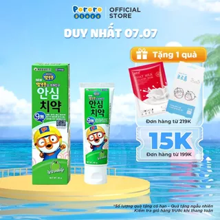 [Bé từ 3-5 tuổi] Kem Đánh Răng An Toàn Cho Trẻ Em New PORORO Chikka Friend Safety Toothpaste 80g