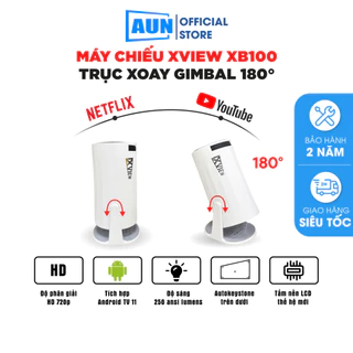 Máy chiếu thông minh AUN Xview XB100 - Xoay 180 độ - Độ phân giải thực chuẩn HD - Độ sáng 250 ansi