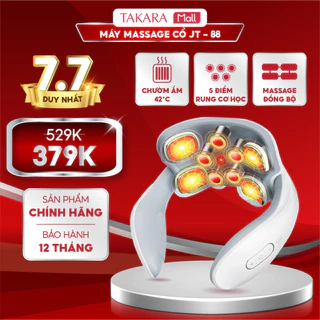 Máy Massage Cổ Vai Gáy JT88, Mát Xa Xung Điện Cùng 5 Đầu Rung Takara Làm Giảm Nhức Mỏi BH 12 Tháng