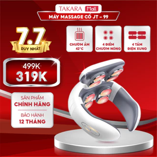 Máy Mát Xa Cổ Vai Gáy TAKARA, Massage Trị Liệu Xung Điện Giảm Đau Mỏi Với 8 Chế Độ Massage JT99