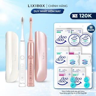 Combo 2 Bàn Chải Điện Halio Sonic Whitening Electric Toothbrush PRO - White & Rose Gold