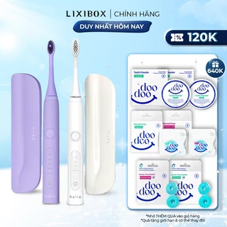 Combo 2 Bàn Chải Điện Halio Sonic Whitening Electric Toothbrush PRO - White & Periwinkle