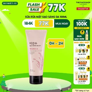 [DEAL SỐC 77K][DUY NHẤT 8.7](fs) Sữa Rửa Mặt Làm Sạch Da Thefaceshop Rice Water Bright Cleansing Foam 100ml