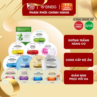 Mặt nạ miếng dưỡng ẩm, dưỡng trắng, giảm mụn, phục hồi da Hàn Quốc BNBG Mask (Vitamin A,B,C,E, trà xanh)